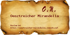 Oesztreicher Mirandella névjegykártya